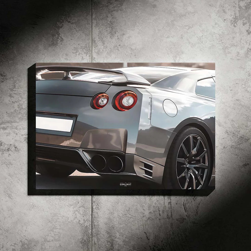 Poster NEON Nissan GTR R35 (LED rouge)