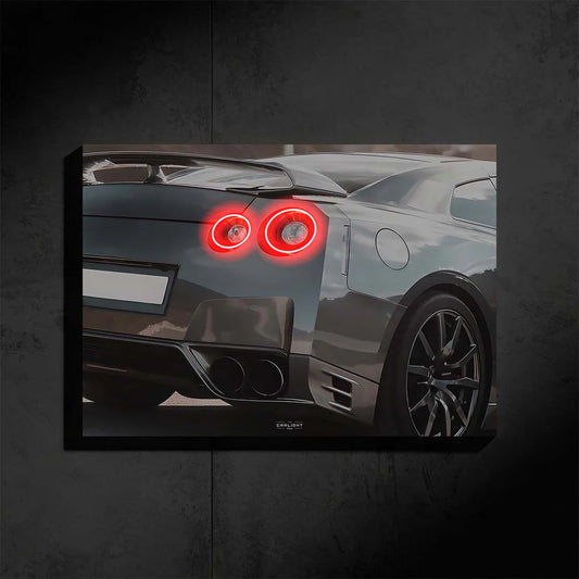 Poster NEON Nissan GTR R35 (LED rouge)