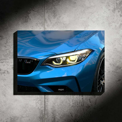 BMW M2 Competition NEON Poster (Yellow LED)