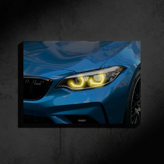 BMW M2 Competition NEON Poster (Yellow LED)