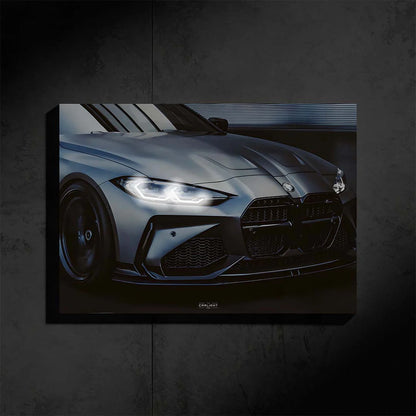 Poster NEON BMW M4 Competition (LED white)