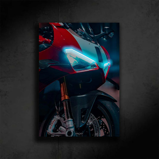 Poster NEON Ducati Panigale V4 (LED ice blue)