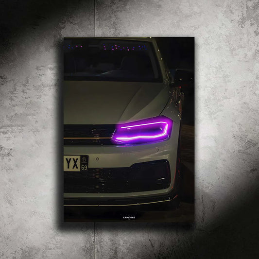 NEON Volkswagen Polo Poster (Purple LED)