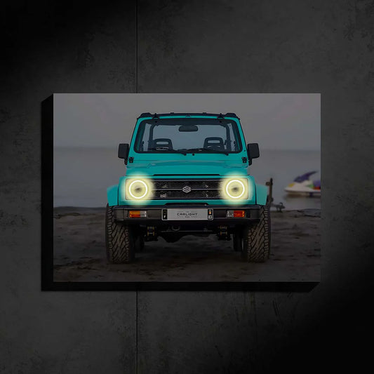 Suzuki Samurai NEON Poster (Warm White LED)