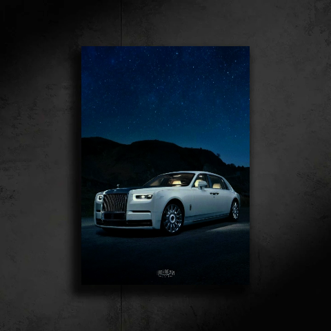 ROLLS ROYCE NEON POSTER (MID NIGHT)