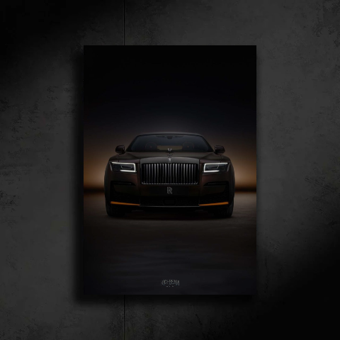 ROLLS ROYCE NEON POSTER (RED BEAM)