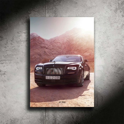 ROLLS ROYCE NEON POSTER (SUNNY MOUNTAINS)