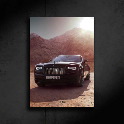 ROLLS ROYCE NEON POSTER (SUNNY MOUNTAINS)