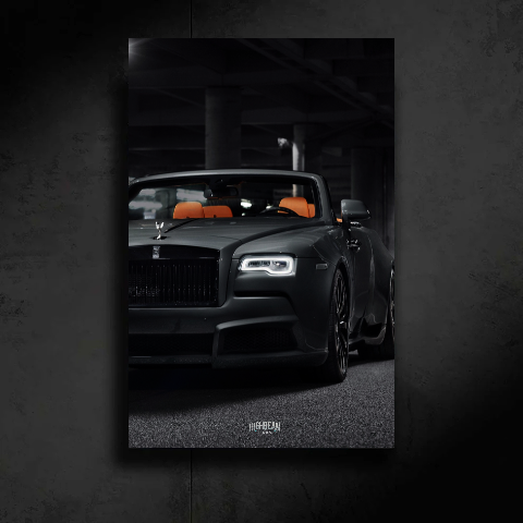 ROLLS ROYCE NEON POSTER (CABRIO NIGHT)